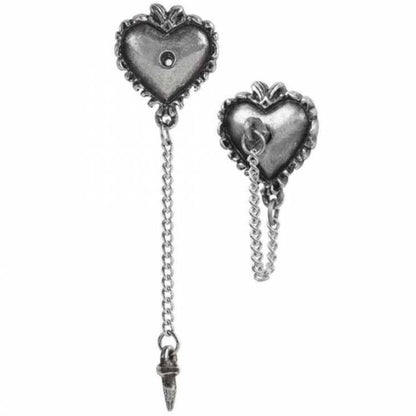 Witches Heart Stud Earrings