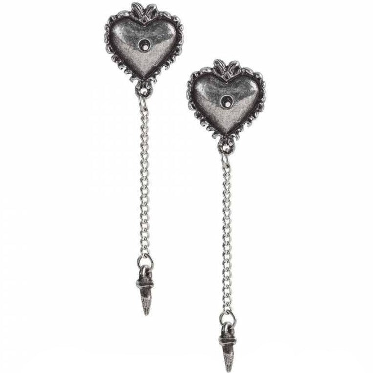 Witches Heart Stud Earrings