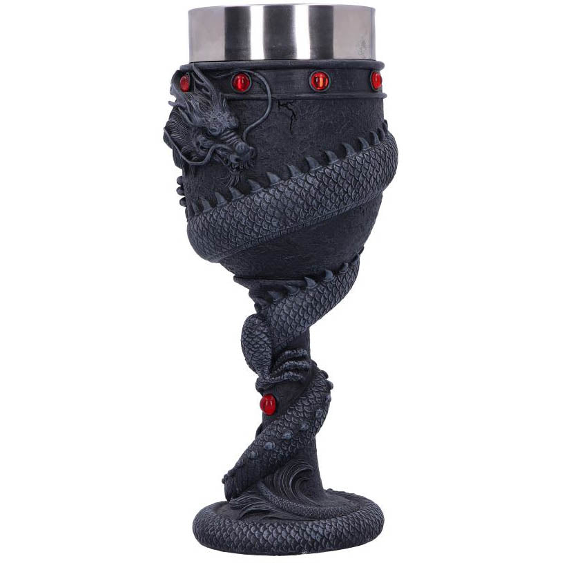 Dragon Coil Black Goblet - Set of 2