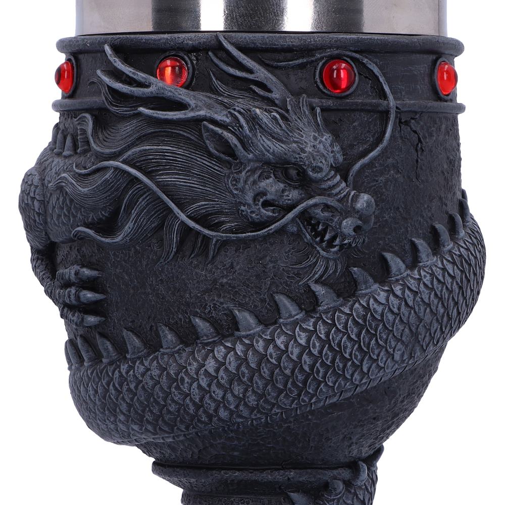 Dragon Coil Black Goblet - Set of 2