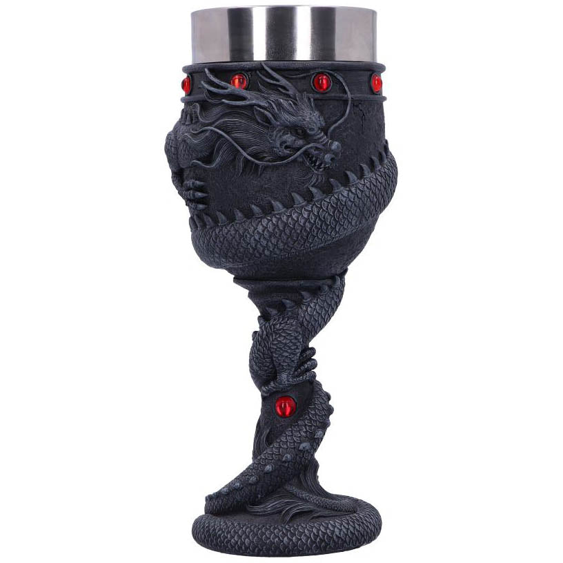 Dragon Coil Black Goblet - Set of 2