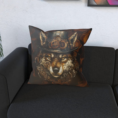 Steampunk Wolf - Cushion, Double-Sided