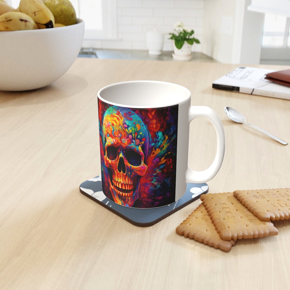 Psychedelic Trippy Skull - Mug