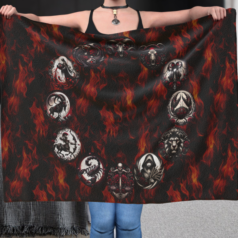 Hell's Zodiac - Polar Fleece Blanket