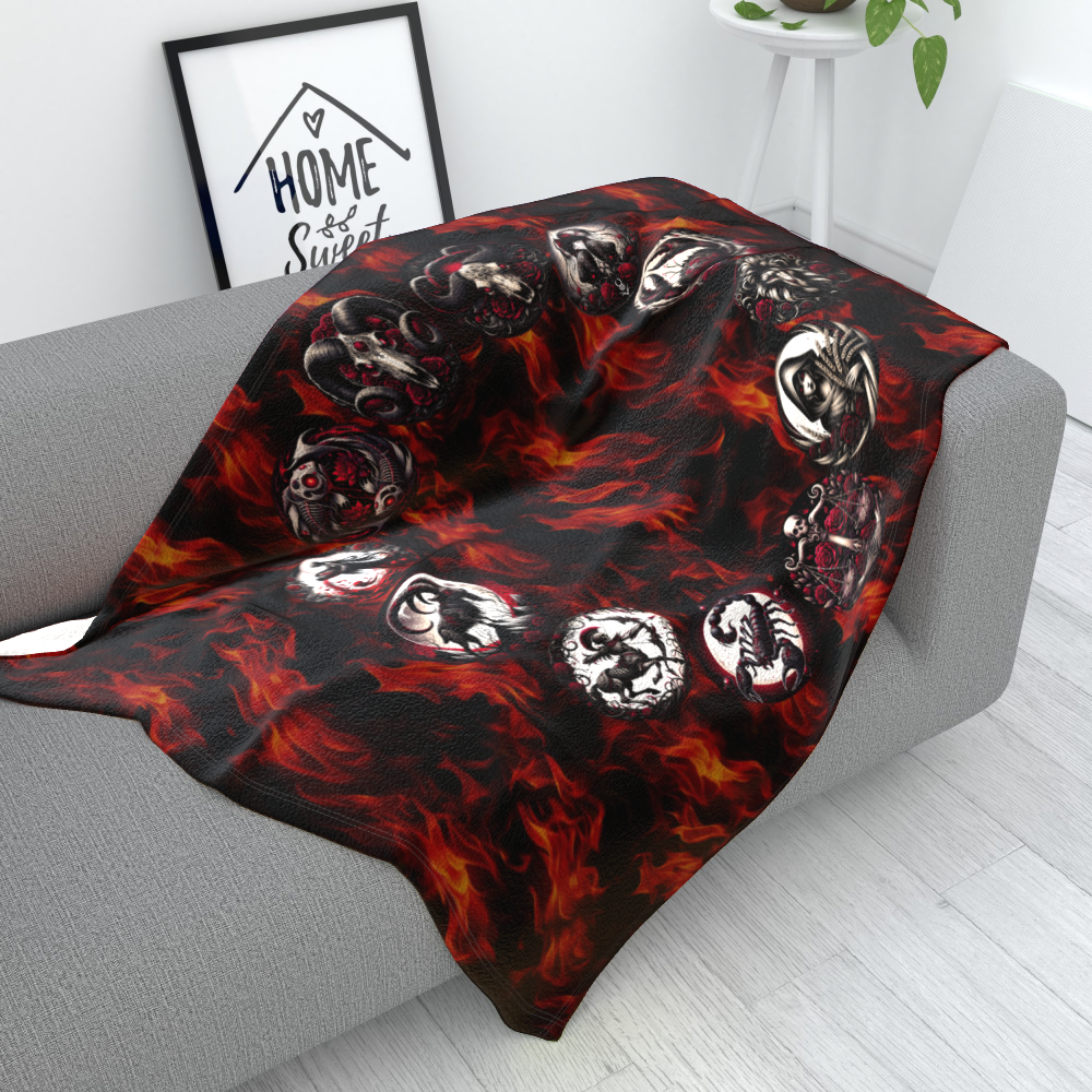 Hell's Zodiac - Polar Fleece Blanket