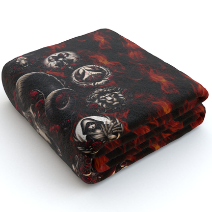 Aries Hell's Zodiac - Polar Fleece Blanket