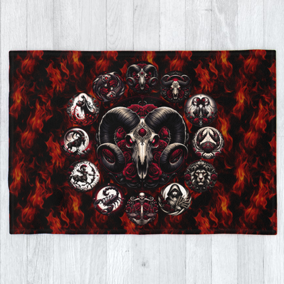 Aries Hell's Zodiac - Polar Fleece Blanket