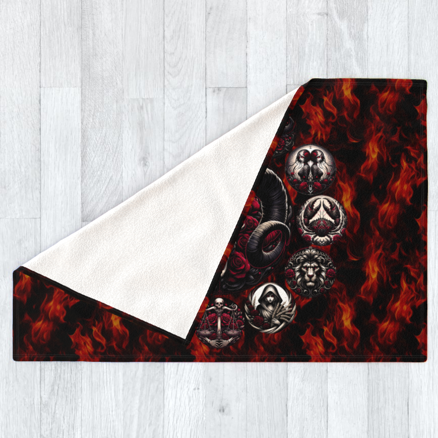 Aries Hell's Zodiac - Polar Fleece Blanket