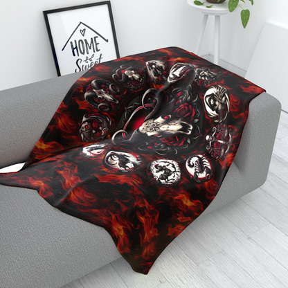 Taurus Hell's Zodiac - Polar Fleece Blanket