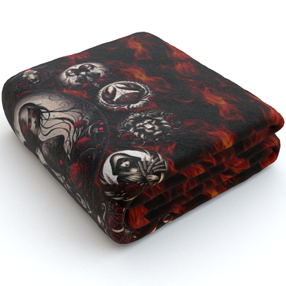 Gemini Hell's Zodiac - Polar Fleece Blanket