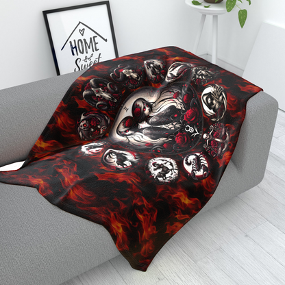 Gemini Hell's Zodiac - Polar Fleece Blanket