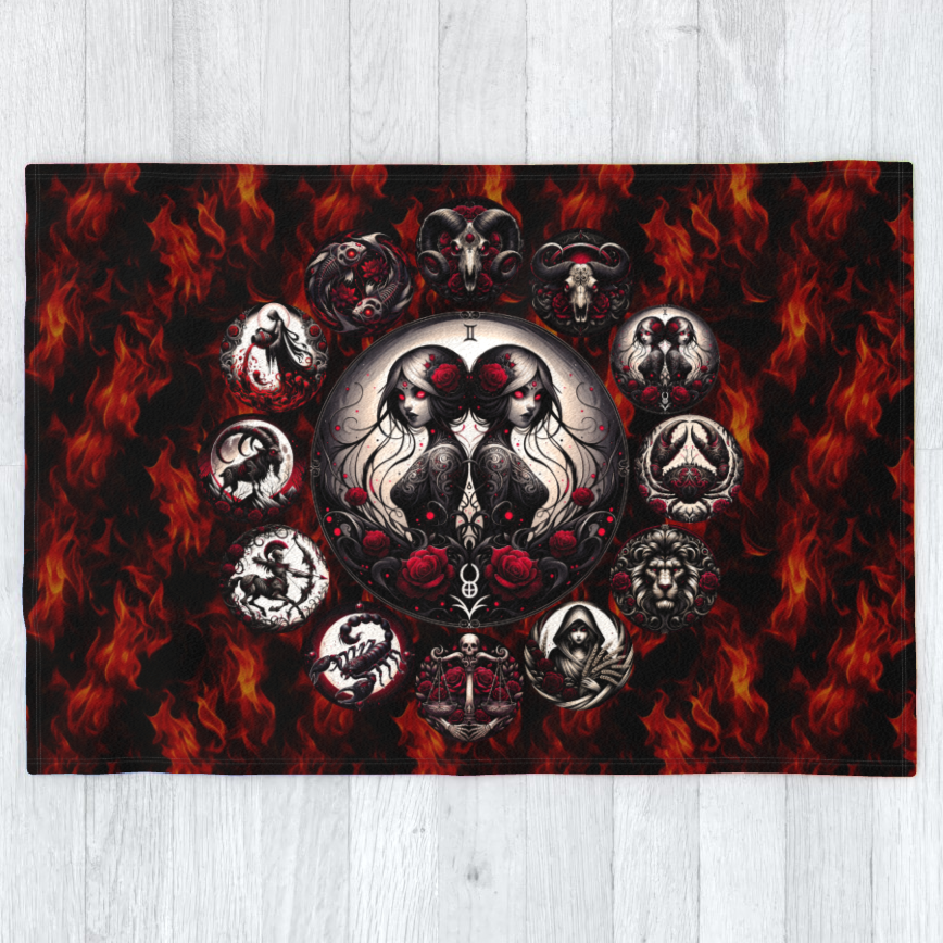 Gemini Hell's Zodiac - Polar Fleece Blanket