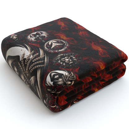 Virgo Hell's Zodiac - Polar Fleece Blanket