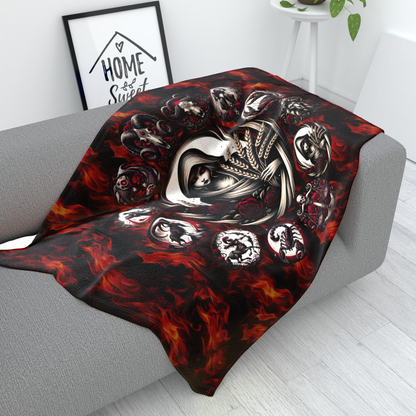 Virgo Hell's Zodiac - Polar Fleece Blanket