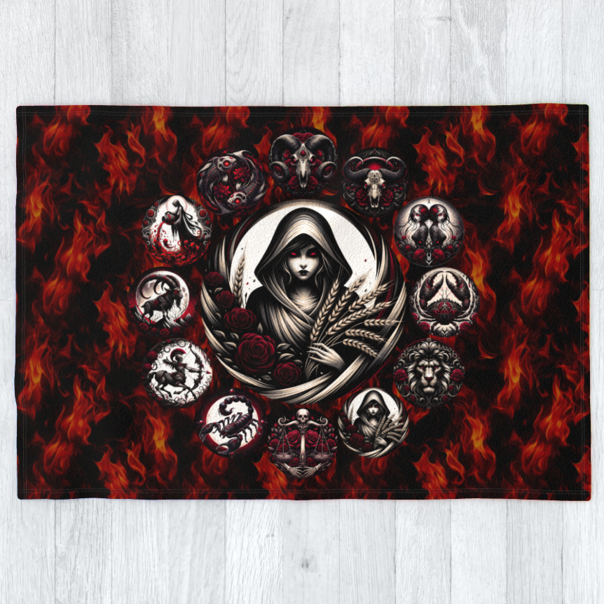 Virgo Hell's Zodiac - Polar Fleece Blanket