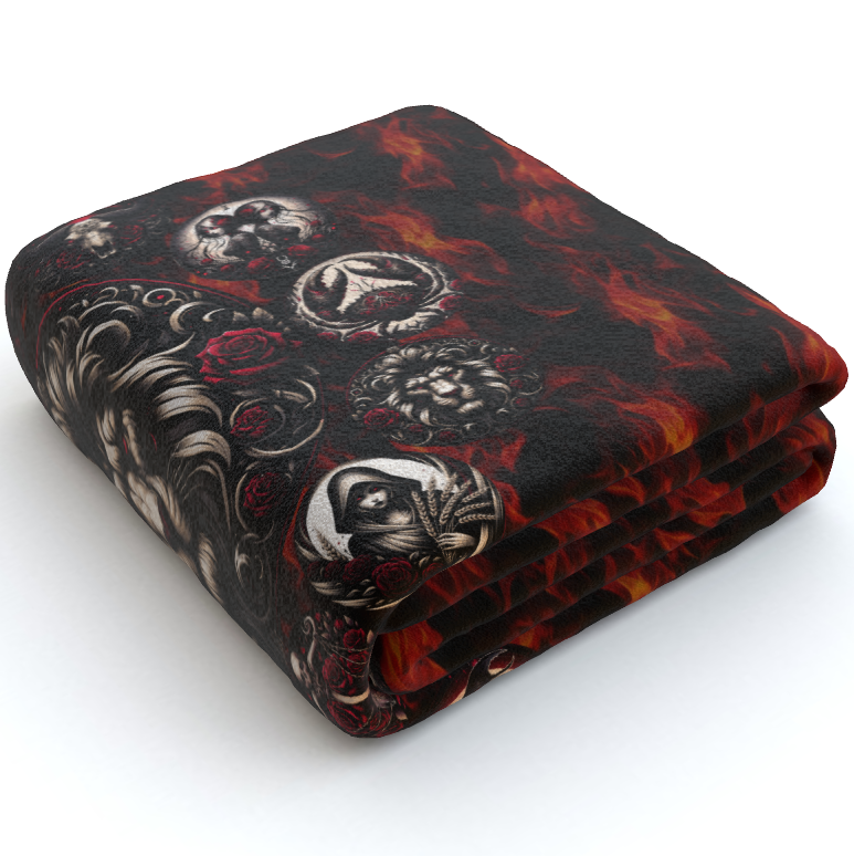 Leo Hell's Zodiac - Polar Fleece Blanket