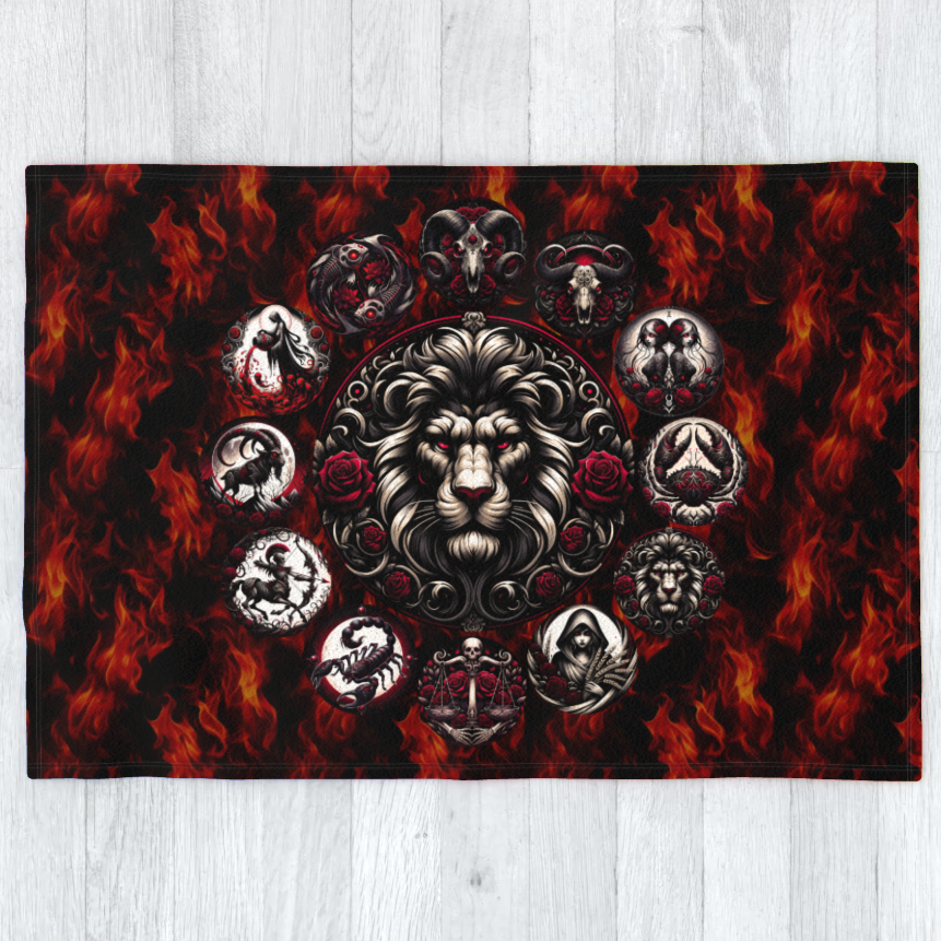 Leo Hell's Zodiac - Polar Fleece Blanket