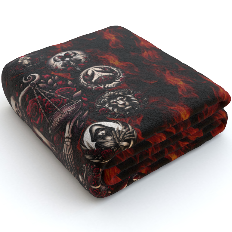 Libra Hell's Zodiac - Polar Fleece Blanket