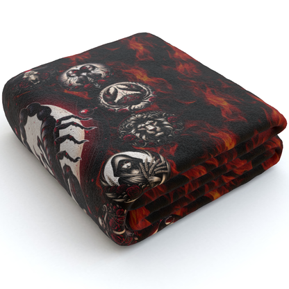 Scorpio Hell's Zodiac - Polar Fleece Blanket