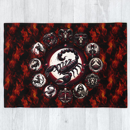 Scorpio Hell's Zodiac - Polar Fleece Blanket