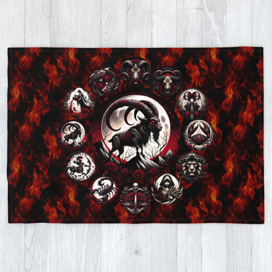 Capricorn Hell's Zodiac - Polar Fleece Blanket