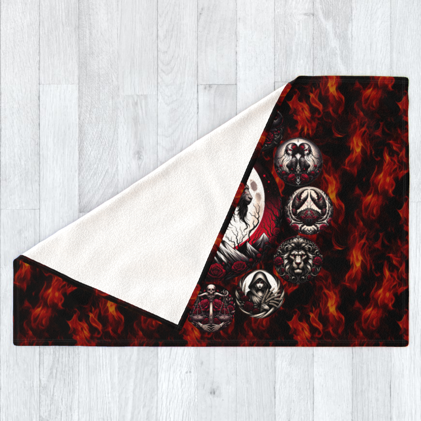 Capricorn Hell's Zodiac - Polar Fleece Blanket