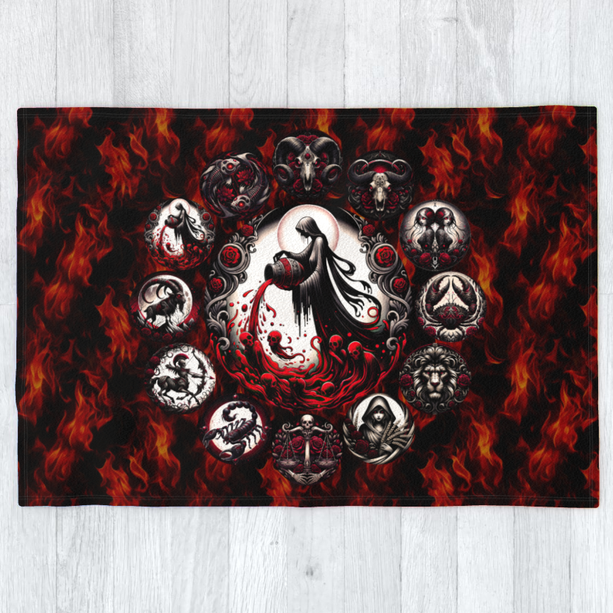 Aquarius Hell's Zodiac - Polar Fleece Blanket