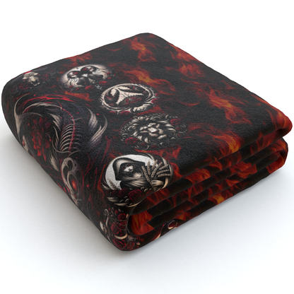 Pisces Hell's Zodiac - Polar Fleece Blanket