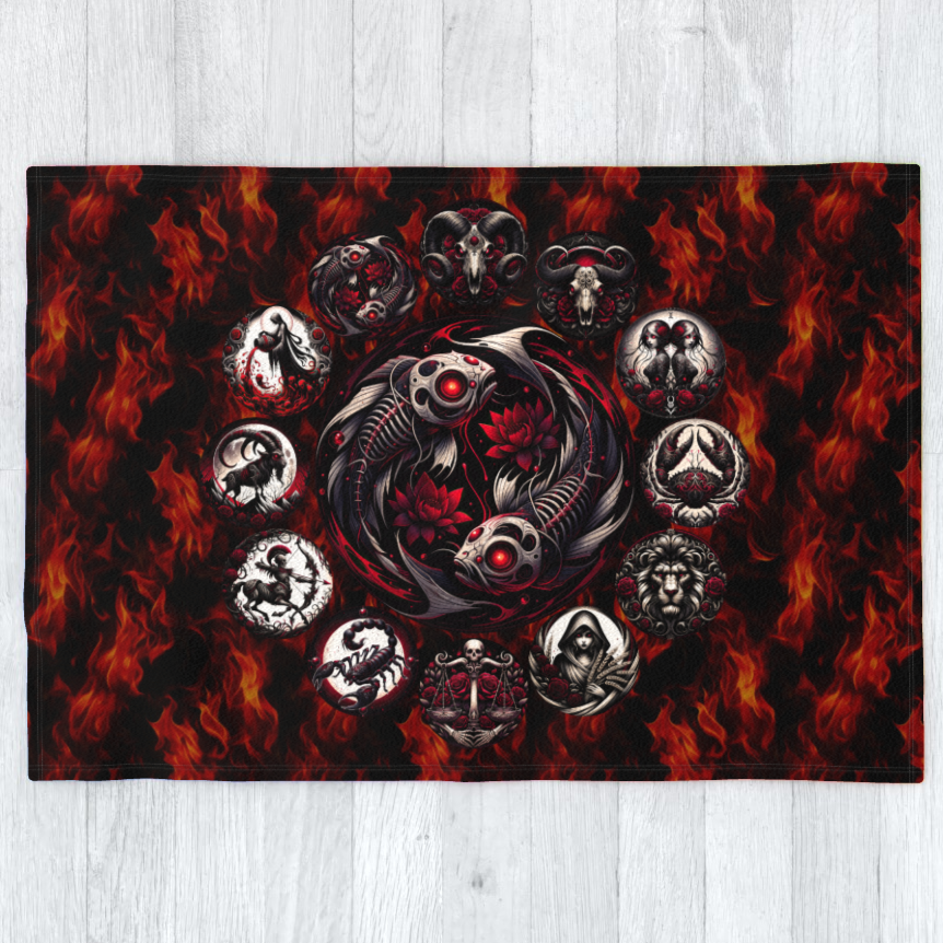 Pisces Hell's Zodiac - Polar Fleece Blanket