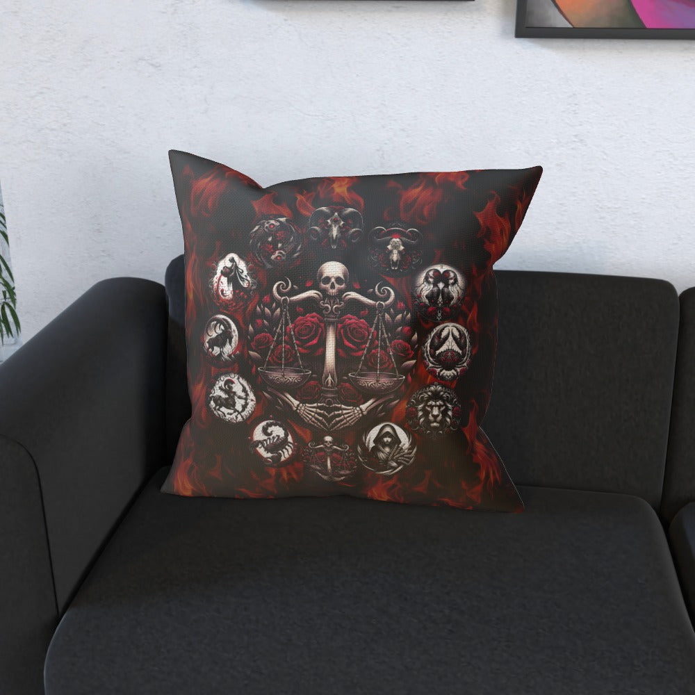 Libra Hell's Zodiac - Cushion, Double-Sided