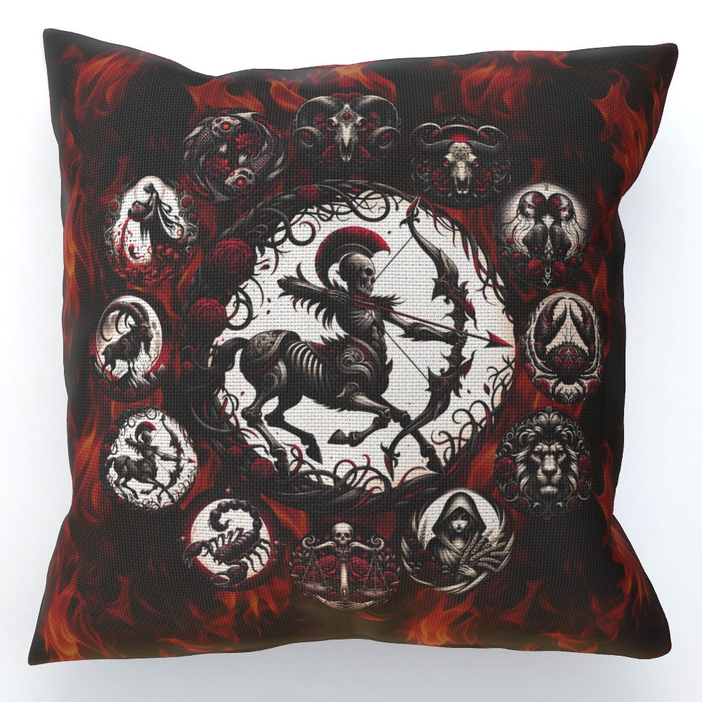 Sagittarius Hell's Zodiac - Cushion, Double-Sided