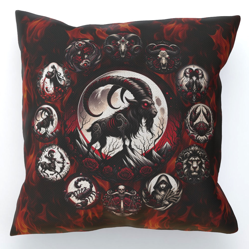 Capricorn Hell's Zodiac - Cushion, Double-Sided