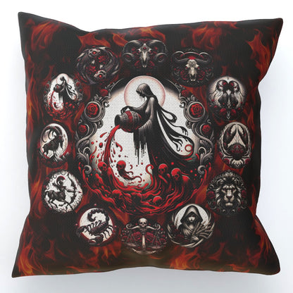 Aquarius Hell's Zodiac - Cushion, Double-Sided