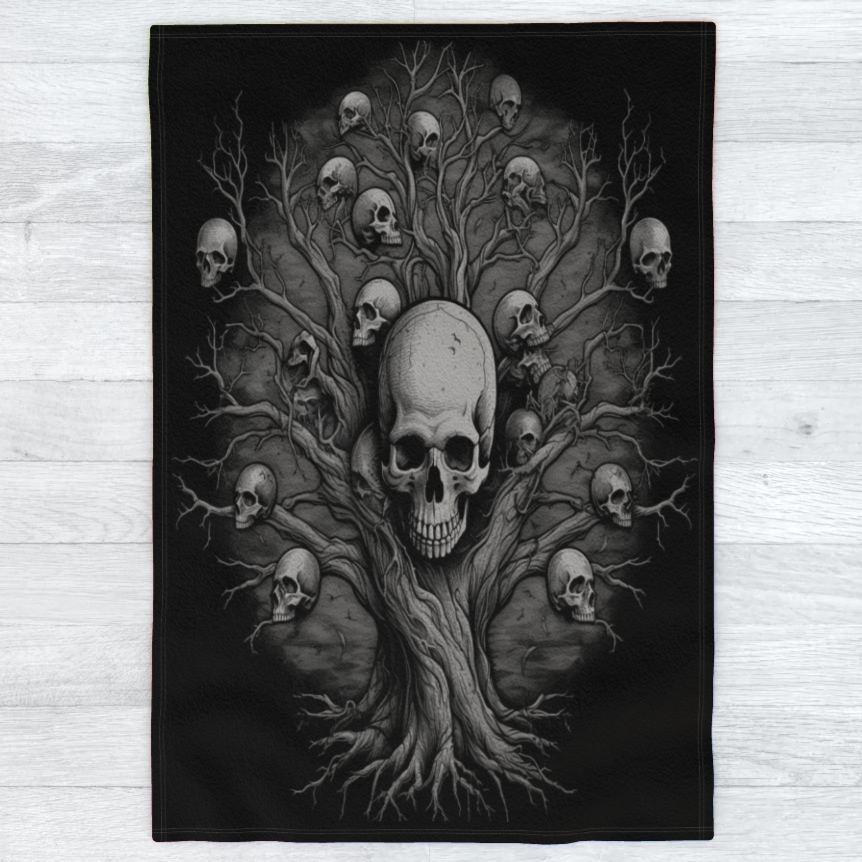 Shadow World Tree of Death - Polar Fleece Blanket