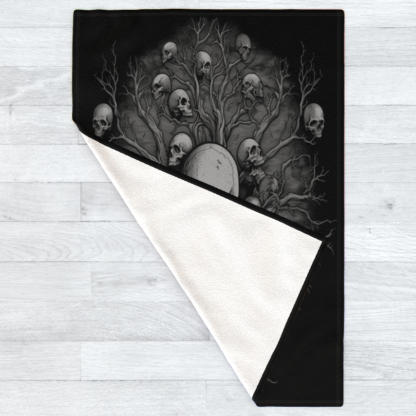 Shadow World Tree of Death - Polar Fleece Blanket