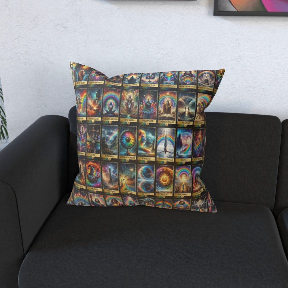 Magical Rainbow Tarot Card Collection, Double-Sided Cushion