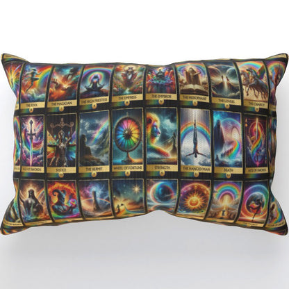 Magical Rainbow Tarot Card Collection, Double-Sided Cushion