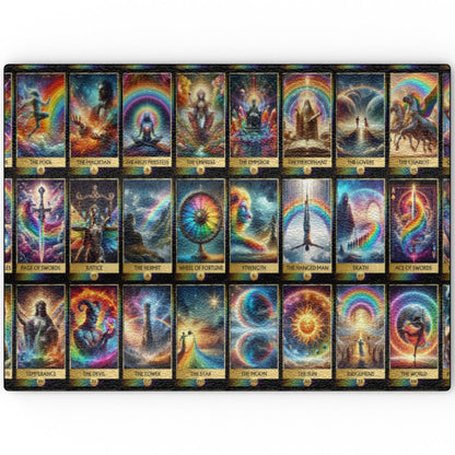 Magical Rainbow Tarot Card Collection, Glass Chopping Board