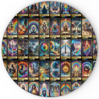 Magical Rainbow Tarot Card Collection, Glass Chopping Board