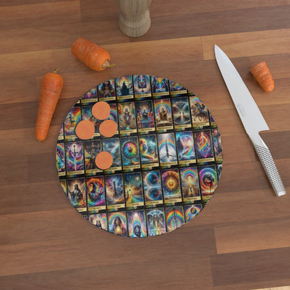 Magical Rainbow Tarot Card Collection, Glass Chopping Board