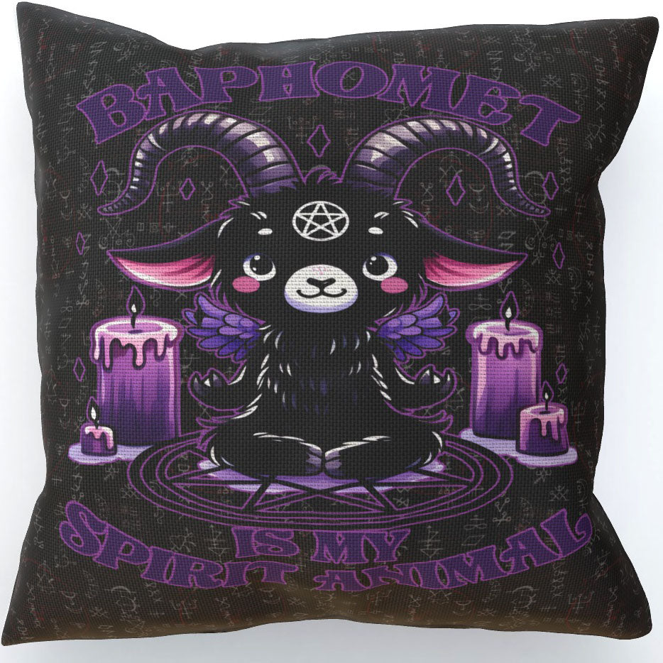 Baphomet Is My Spirit Animal, Double-Sided Cushion