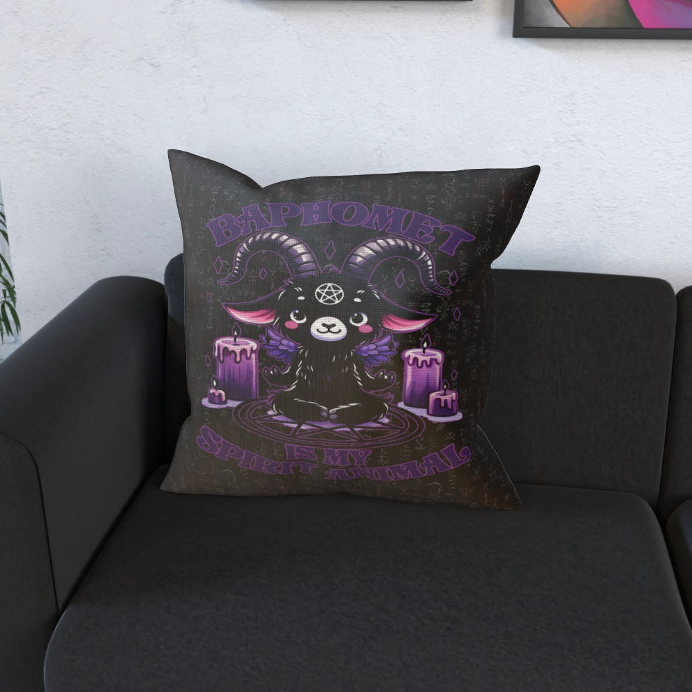 Baphomet Is My Spirit Animal, Double-Sided Cushion